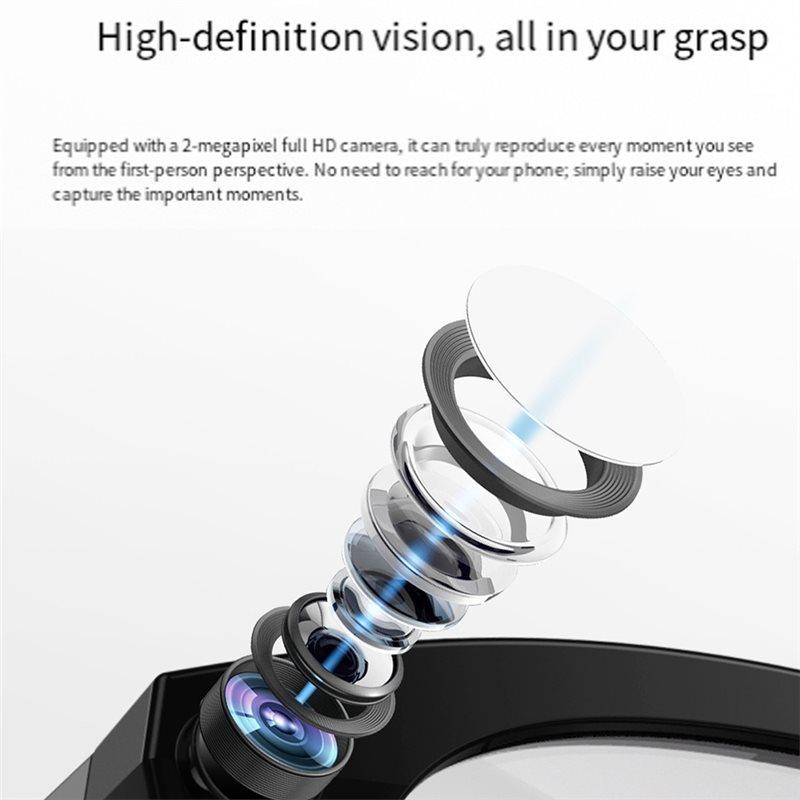 HD Color Changing 2MP Translate Camera AI Smart Glasses Photo Video Recorder Bluetooth Call Voice Music Control