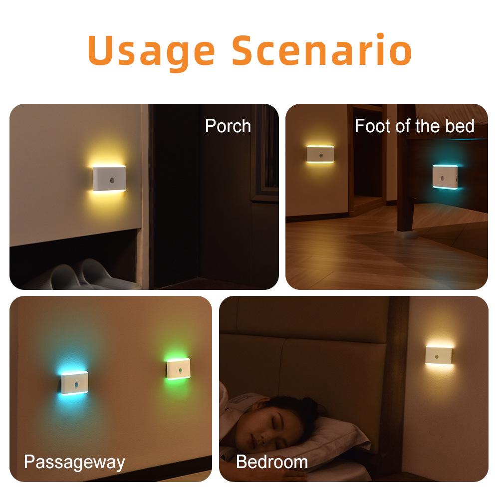 Rechargeable RGB LED Motion Sensor Light: Colorful Magnetic Ambient Lighting for Entryways and Corridors
