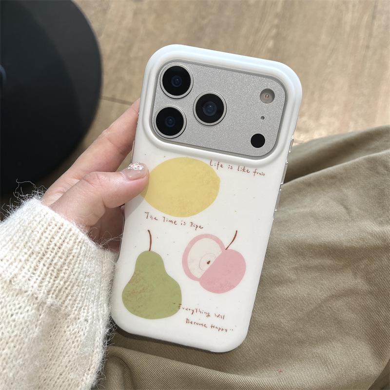 

Lemon Apple Pear Splash iPhone Case for Models 14, 15, 16 Pro Max, 17 - Luxurious Finish 15