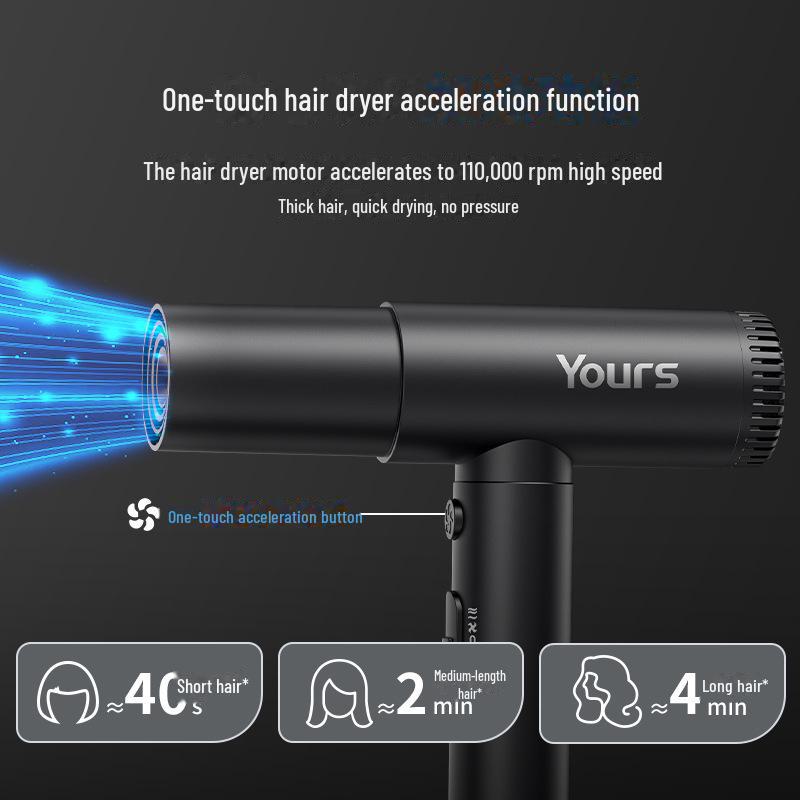 Yongri 2000W High-Speed Hair Dryer, 110,000 RPM, T-Shaped, Salon-Grade with Negative Ions, Gentle On Hair