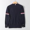 Trendy Brand Couple Style Four-Stripe V-Neck Knit Sweater with Ribbed Design, Long-Sleeve Base Shirt for Spring and Autumn