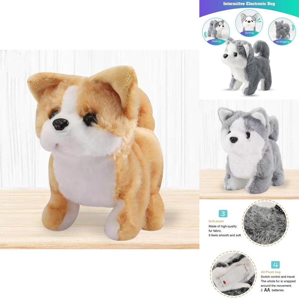 Bezpieczny i miękki elektroniczny pluszowy pies szczeniak do zabawy dla dzieci