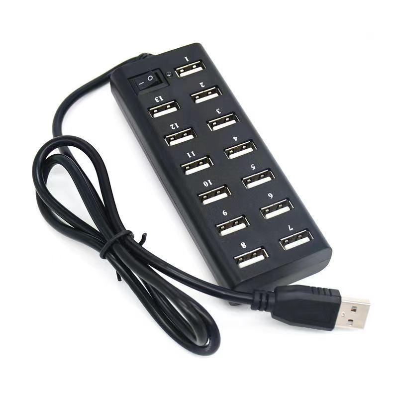 High-Speed 13-Port Multi-Function USB Hub and Power Strip