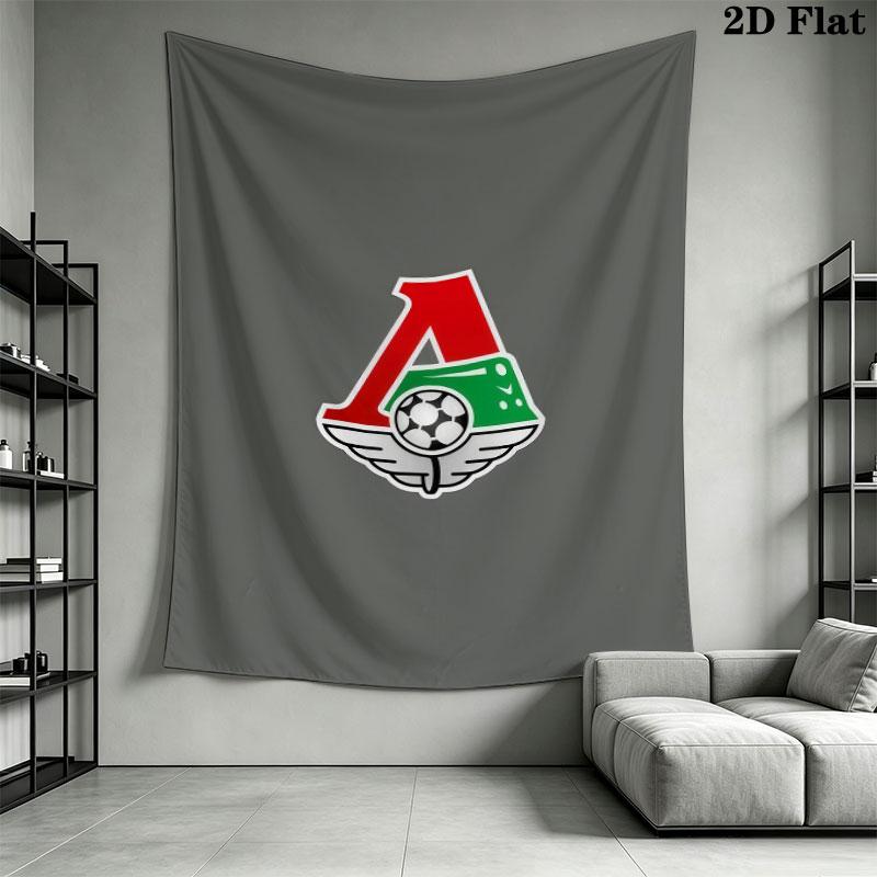 Lokomotiv Moscow Spirit Wall Hanging Printed Fabric Blanket Decorative Tapestries for Bedroom Living Room Home Decor