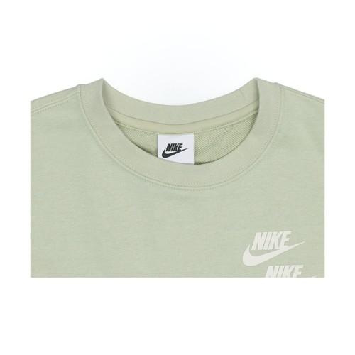 Nike Overlapping Logo Print Pullover Sports Sweatshirt for Men in Green