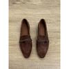 Loafer im literarischen und Retro-Stil, französische Damenschuhe mit einem Pedal, bequeme Doudou-Schuhe
