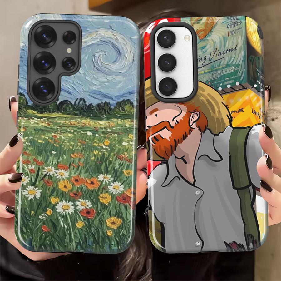 Phone Case for Samsung Galaxy S25 S24 Ultra S20 FE S23Ultra A26 A56 A16 S25Ultra A36 S23 Soft Cover Capa Van Gogh Fashionable