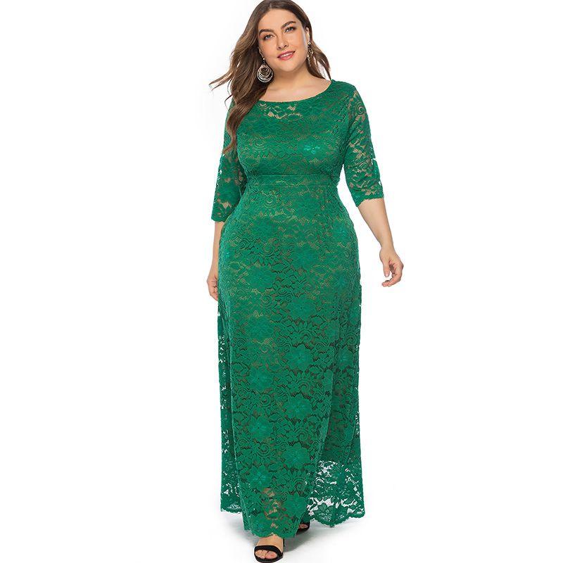 Rochie Maxi Elegantă pentru Femei, cu Design Ajurat din Dantelă, Pentru Seri Formale și Petreceri Cocktail