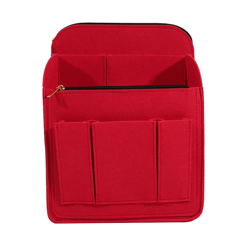 Multi-Grid Felt Backpack Organizer Insert for Women And Men Lightweight Travel Rucksack Insert with Zipper Pockets