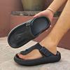 Fashion 2025 Summer New Round Toe Flip Flops Women's Slipper Buckle Outdoor Flat with Sandals Women with Solid Concise Hot Sale Slippers