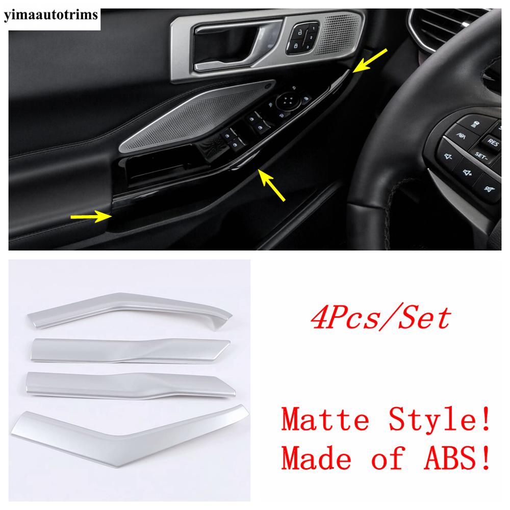 

Car Inner Door Armrest Panel Handle Strip Decoration Cover Trim For Ford Explorer - 2025 ABS Matte Carbon Fiber Accessories Matte Style