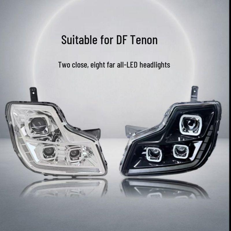 Светодиодная фара в сборе Dongfeng Tianlong VL с лазерной матрицей и тройной линзой Platinum Left