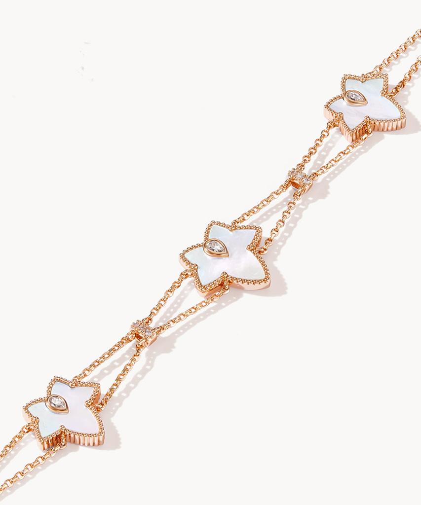 Lola Rose Ivy Mother-Of-Pearl Multi-Pendant Cubic Bracelet Women'S Layered Bracelet