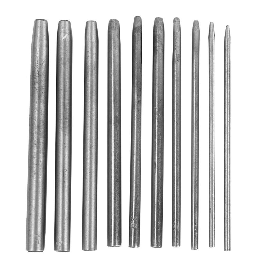 10 Pcs Round Hollow Punch Set 0.5mm-5.0mm Punch Tool Kit  Leathercraft & DIY Crafting
