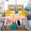Exquisites Hey Cartoon A-Arnold Bettwäsche-Set Bettbezug Kissenbezug Einzel-/Doppel-/Queen-Großformat Erwachsene Jungen Mädchen Geschenk 3er-Set