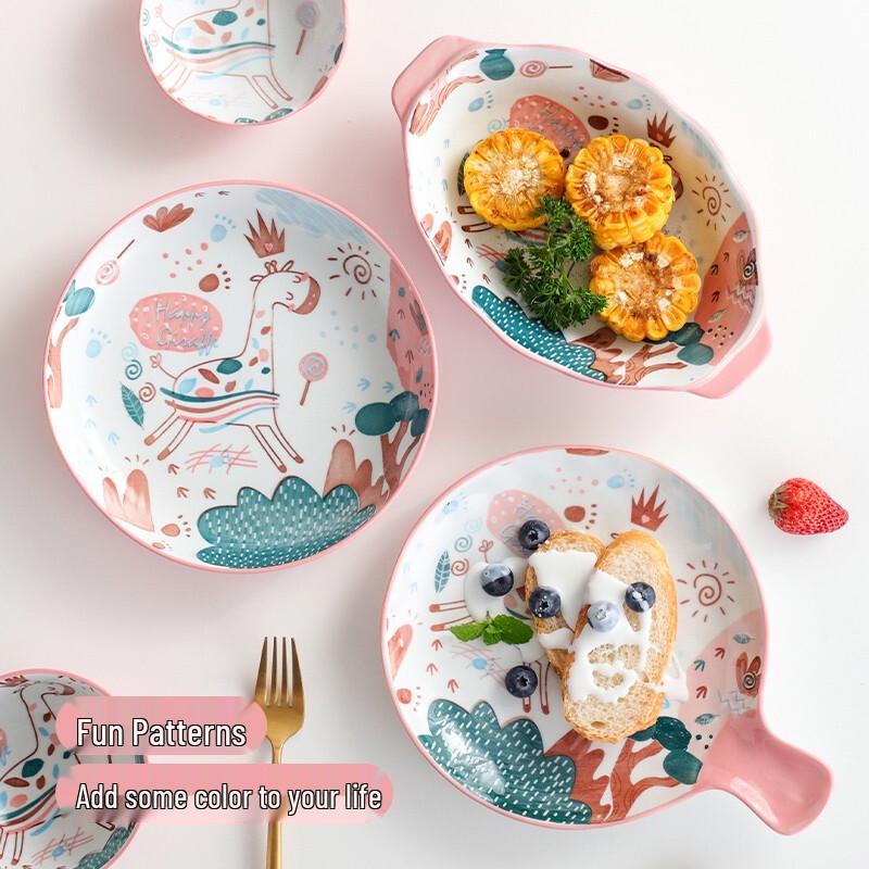 Cute Cartoon Ceramic Dinner Plate