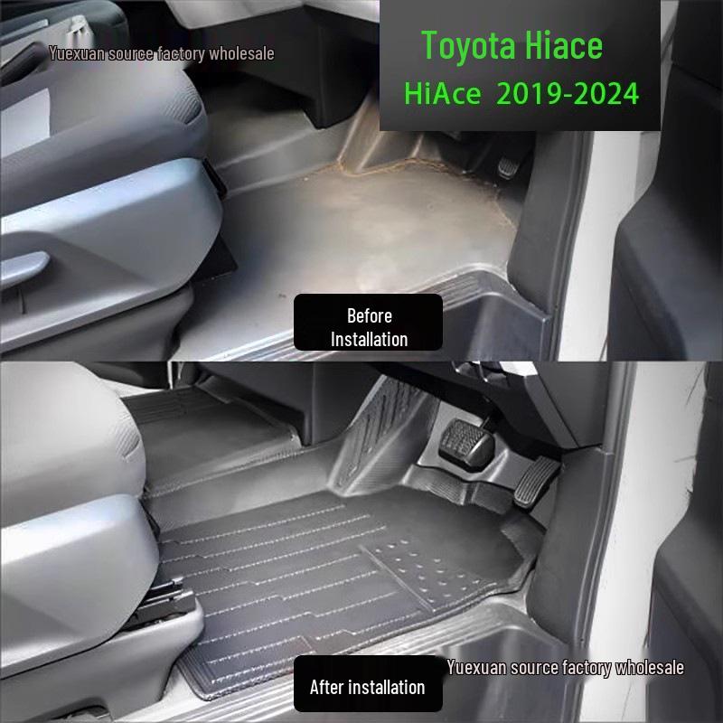 Waterproof & Odorless Floor Mats for Right-Hand Drive Toyota Hiace 200/300 Series, HK Version.