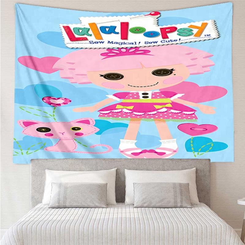 Lalaloopsy Tapestry for Bedroom Aesthetic Classroom Tapestries Wall Hanging for Living Room Dorm Office,Ideal Creative Gift