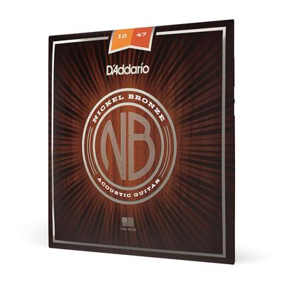 Akustikgitarre Nickel Extra NB1047 D'Addario Saiten, Bronze, Leicht, .010-.047,