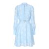 2026 Spring/Summer New Arrival Long Lantern Sleeve Short Dress for Women Vintage 3D Floral Jacquard Single-breasted Slim A-line Mini Dress