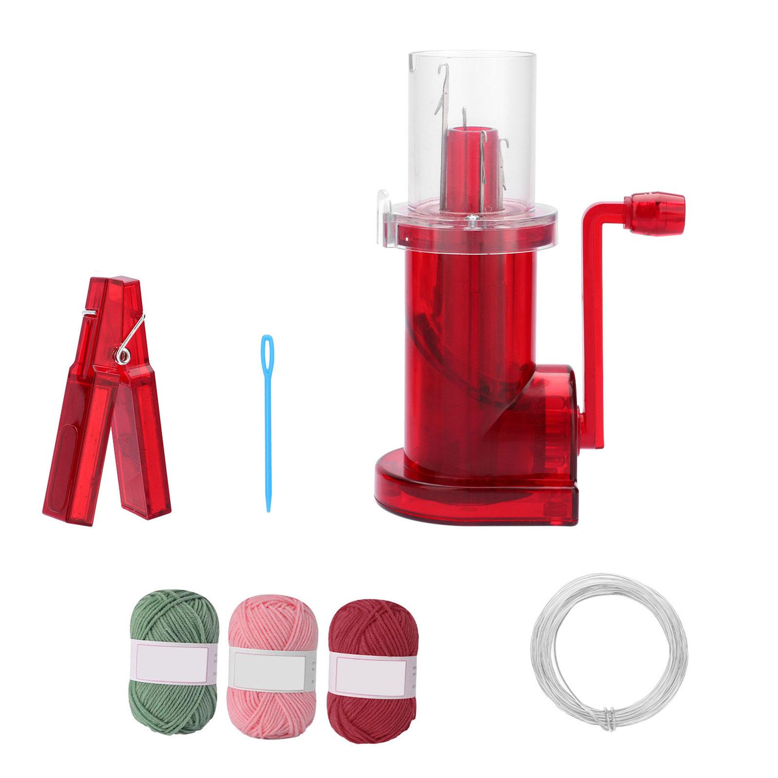 Cord Knitter Bracelets Weaving Tool With Yarn Needle Cord Manual Knitting Mill Machine for Bracelets Braiding Weaving красный