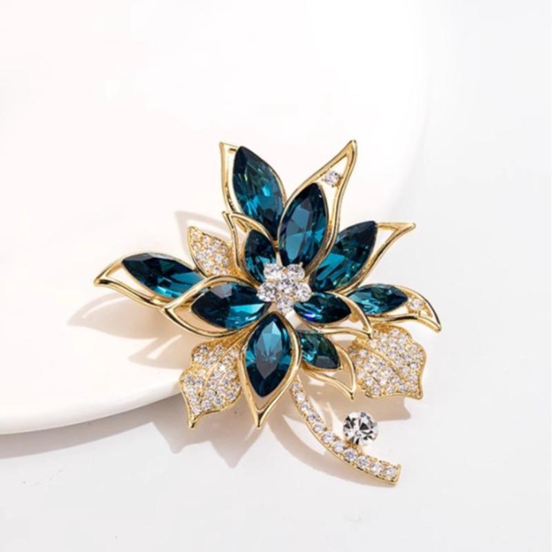 1pc Fashion Flower Brooch for Women Men Eye-Catching Pin Accessory for Stage&Special Occasions Memorable Gift Item