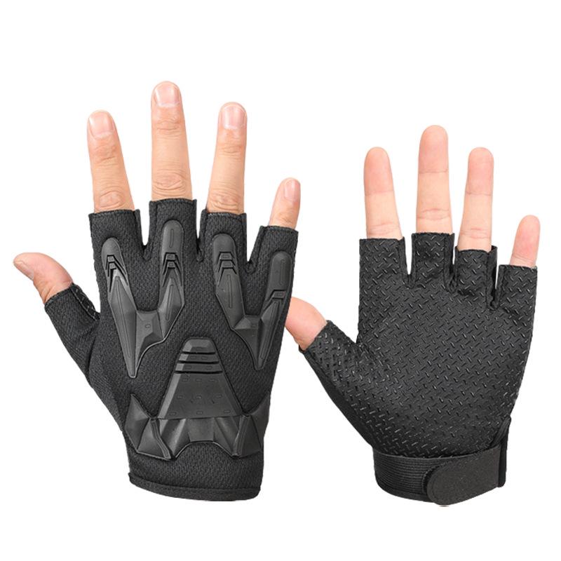 Men's Half-Finger Gloves: Non-Slip, Wear-Resistant for Outdoor Sports, Cycling & Mountaineering - Breathable for Spring, Summer & Autumn.