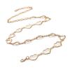 Women Metal Waist Chain, Heart & Flower Hollow Chain Belt, Adjustable Alloy Waistband with Ball Pendant for Dress Jeans