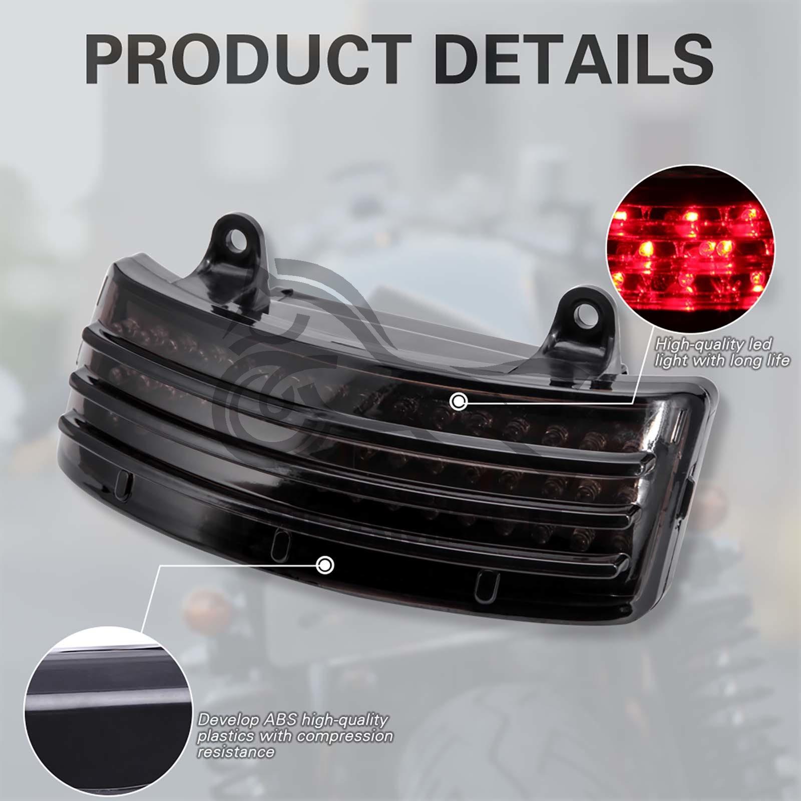 

1PCS мотоцикл дим три-Bar Fender LED Running хвост гальмівна сигнальна лампа для Harley Davidson Touring Street дим