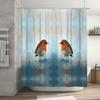 Bird Shower Curtain Forest Animals Nature Decor Waterproof Bathroom Set Vintage Rustic Farmhouse Home Decor Scenic Wall Hanging