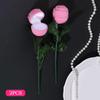 Flocked Heart Shaped Rose Ring Box Velvet Engagement  Display for Marriage Proposal Valentines Day Party