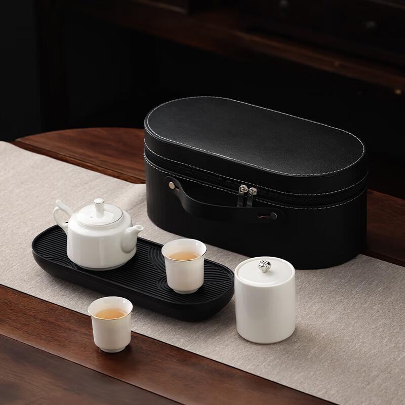 

Hongyu Suya 5-Piece European Style Mutton-Fat Ceramic Tea Set