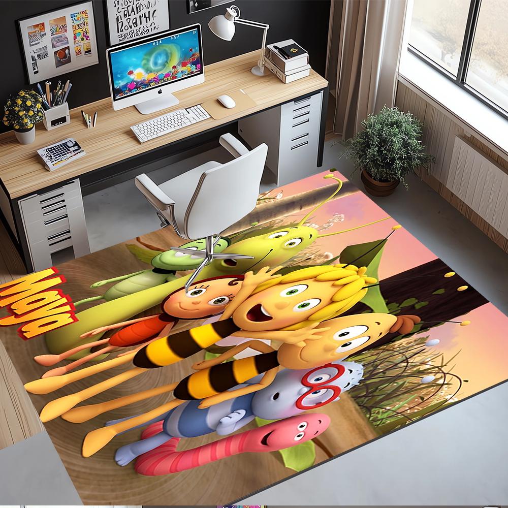 Maya the Bee Printed Carpet Rug for Office Chair Living Room Bedroom Kitchen Room Decor Gifts