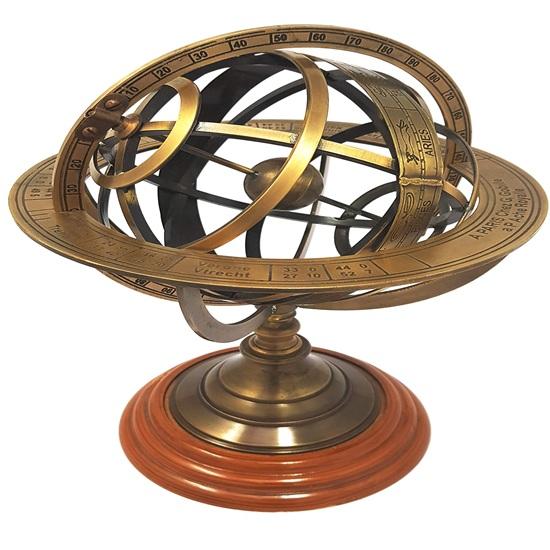 Brass Nautical 20.32 cm Tall Antique Armillary Sphere Globe Replica Gift;  Table Décor and Gift