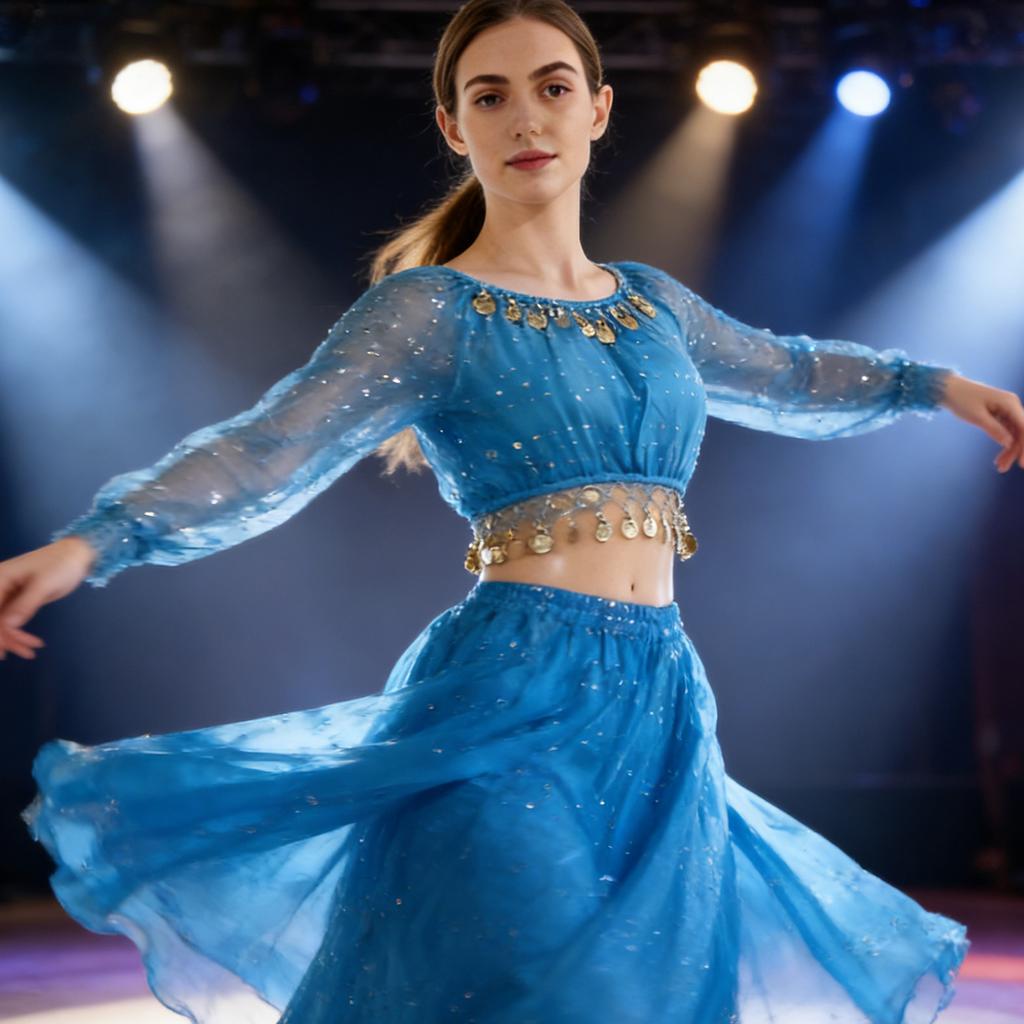Functional Cosplay Top Long Sleeve Crop Tops for Various Dance Styles Belly Folk and Contemporary Performances