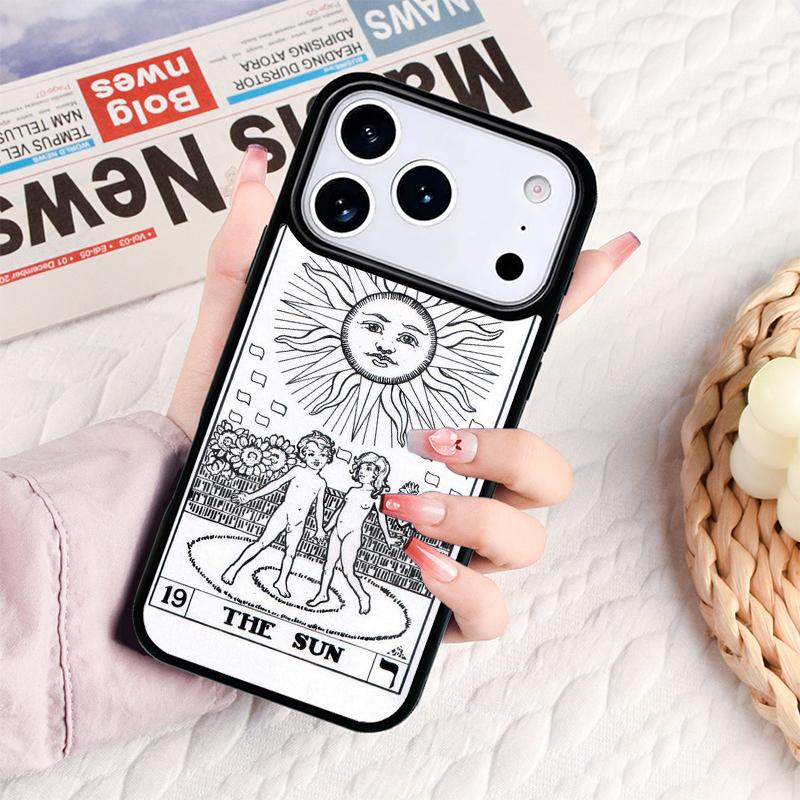 Tarotkarten Astrologie Sonne Mond Handyhülle Für IPhone 17 16e 15 14 13 12 11 Pro Max Air Mini Weiche Schutzhülle