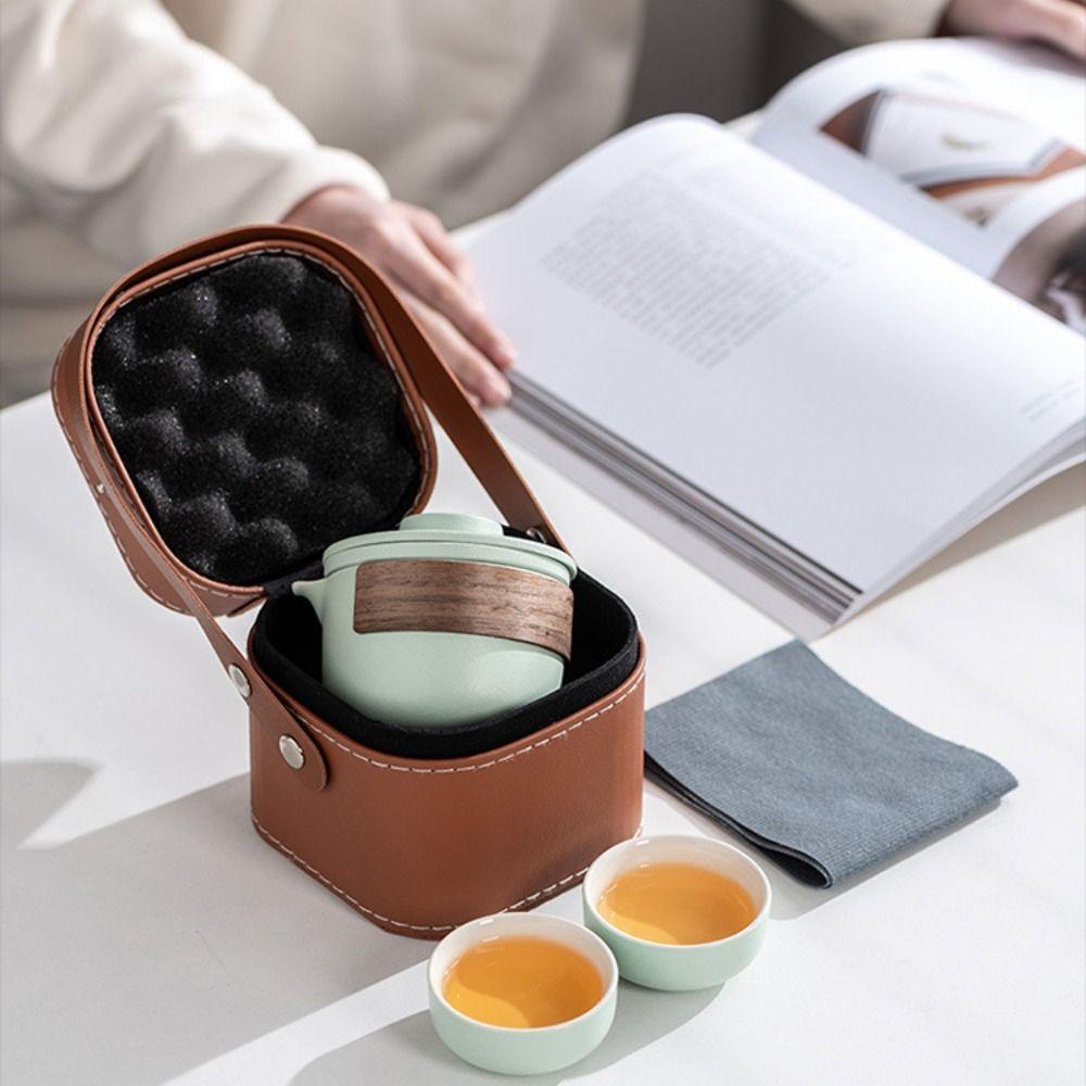 With Carrying Bag Travel Ceramic Teapots Chinese Style Mini Tea Cup Set Porcelain Tea Sets Office