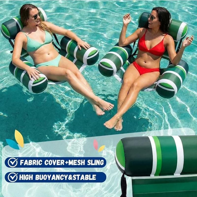 Summer Adult Inflatable Floating Water Hammock Lounger Portable Foldable Recliner Float Chair Lightweight Accessory For Swimming