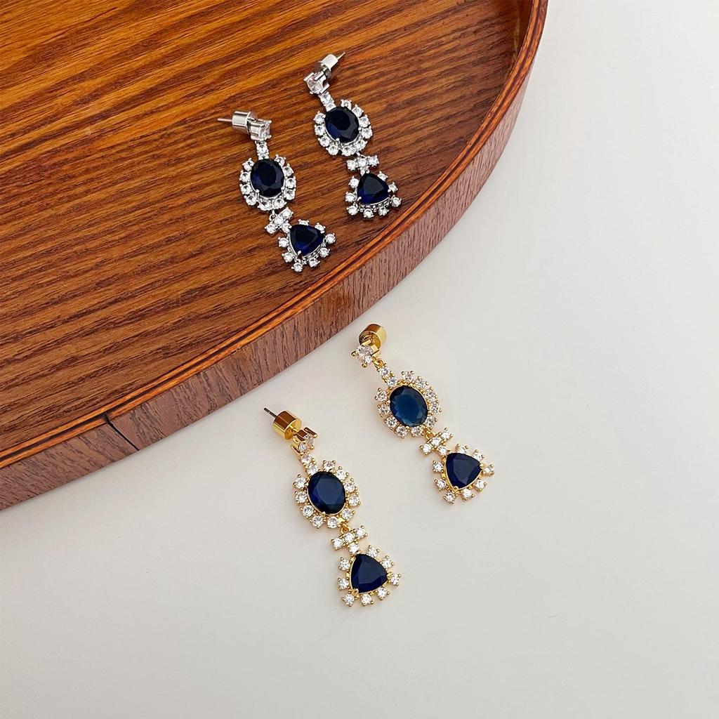 Elegant French Drip Earrings - High-End Gold & Silver for Women