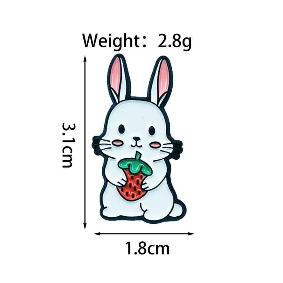 Creative Cute Animal Brooch: Rabbit & Hedgehog Cartoon Pin for Clothes & Hats