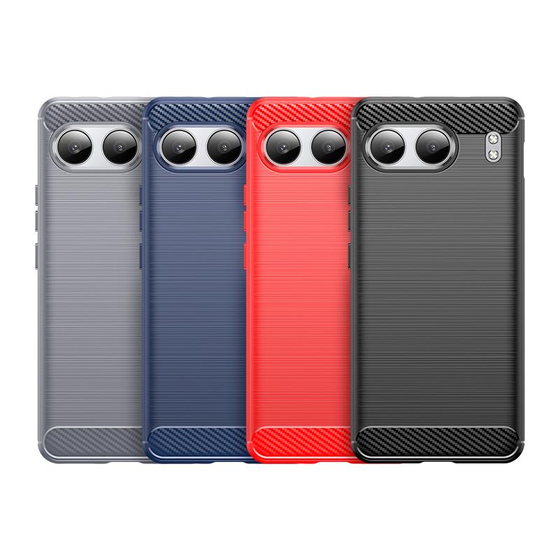 For Deksel OnePlus Nord 4 Deksel For Oneplus Nord 4 Capas Ny Telefon Støtfanger Bakside Armor Karbonfiber Myk TPU OnePlus Nord 4 Fundas