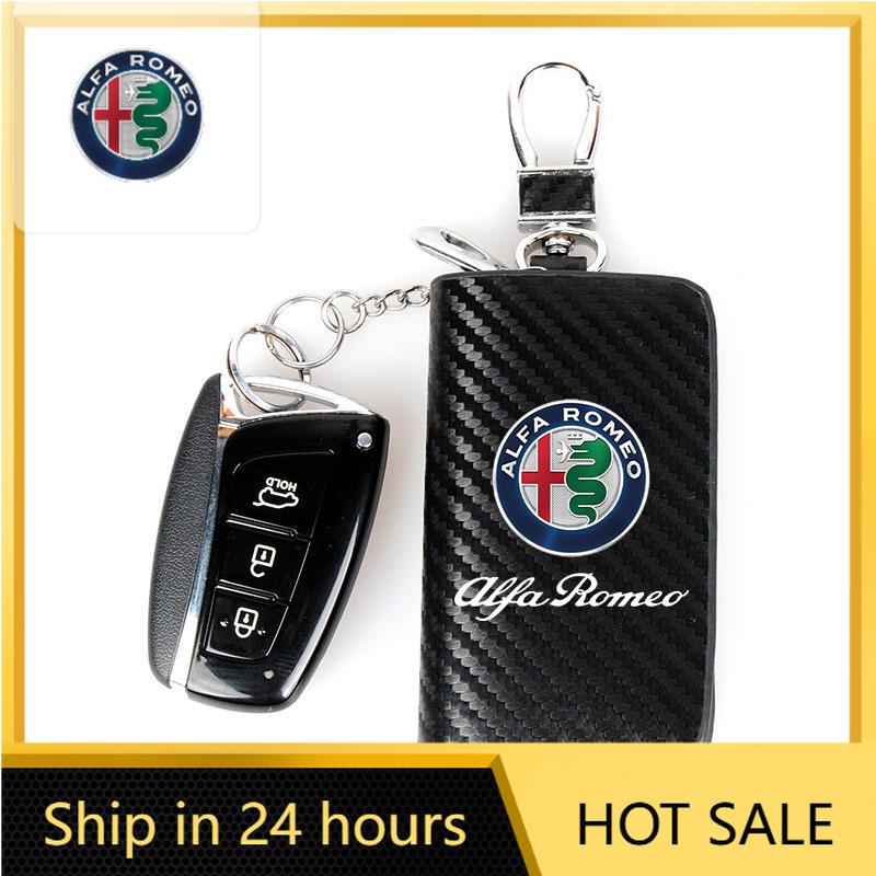 Car Sticker For Alfa Romeo 159 147 Carbon Filber Car Key Case Keys Full Cover Protection Shell Bag For Alfa Romeo Giulietta 159 zj2