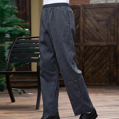 Pantalons Uniformes Droits Amples Serveur Décontracté Pantalons de Chef pour le Travail