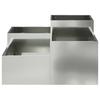 Garden Planter Silver 80 X 80 X 48 Cm Galvanized Steel