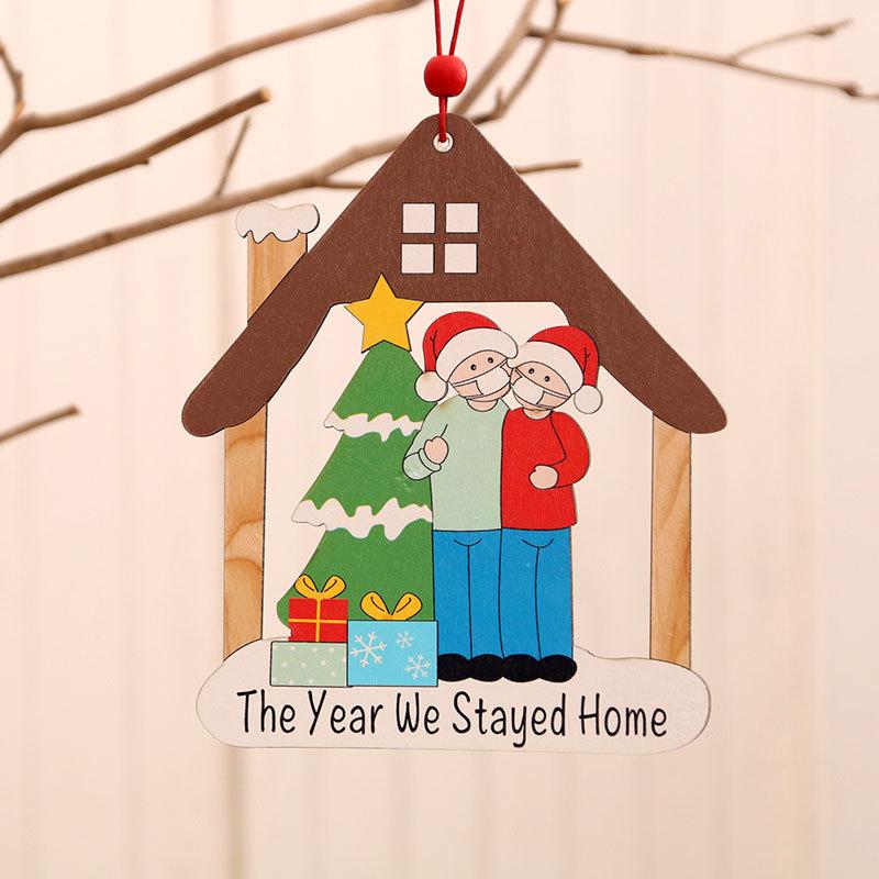 

Подвески из окрашенного дерева Рождественские украшения Подвески на елку Подвески в виде масок для лица для пожилых людей house серый