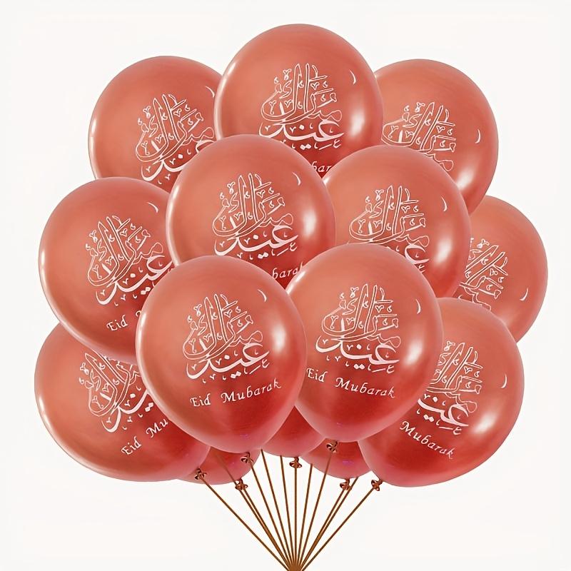 15pcs 12inch Eid Mubarak Colorful Balloons Ramadan Home Decoration Latex Balloon Islam Muslin Kareem Festive Party Outdoor Decor