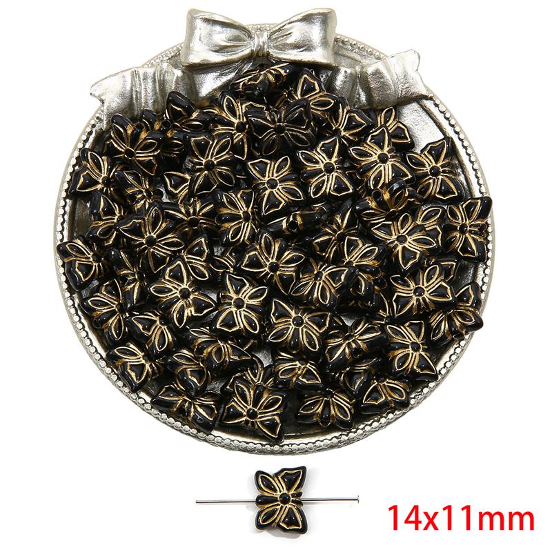 

Акриловые бусины Барокко Ретро Золотые в форме цветка Плоские круглые бусины для изготовления ювелирных изделий DIY браслеты ожерелье 14x11mm 35pcs