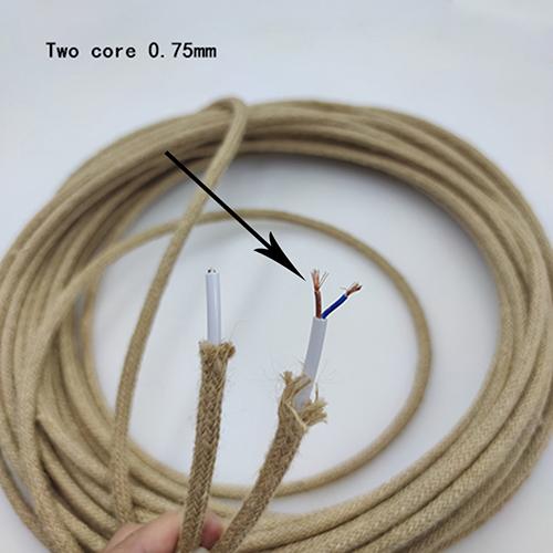 

3*0,75 мм винтажный витой жёлтый электрический провод 2*0,75 мм пеньковая веревка витой кабель плетеный ретро-шнур для подвесного светильника 10m