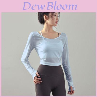 T Shirt Women Long Sleeve Polyester Sexy Back Tie Yoga Top For Workout And Casual Wear
