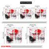 2pcs,2D Plane Printing Window Curtain Cherry Gate Sunrise Polyester (without Rod) Festive Ldeal for Bedroom, Living Room